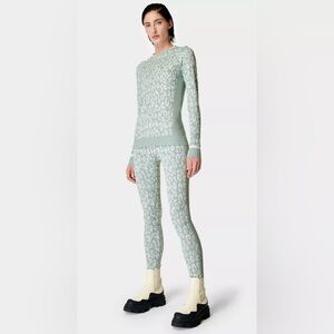 Sweaty Betty Leopard Jacquard Base Layer Leggings NWT